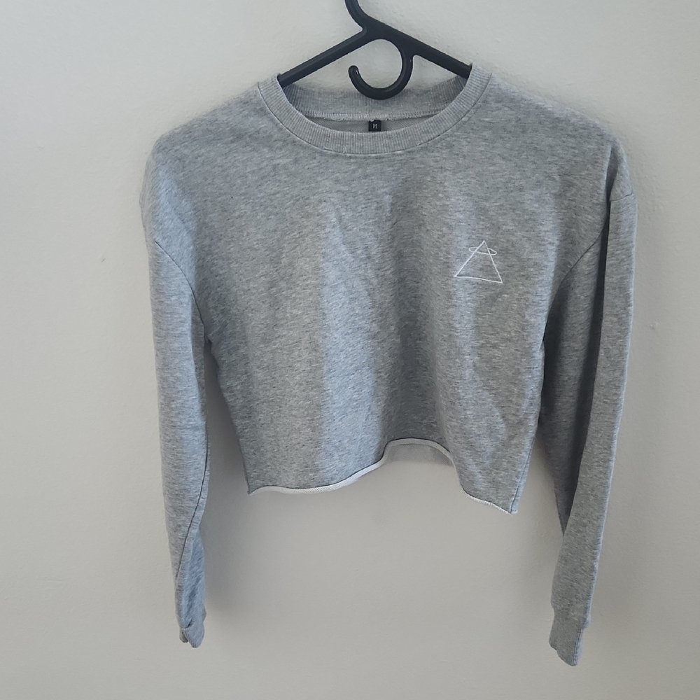 Gray Cropped Sweatshirt
